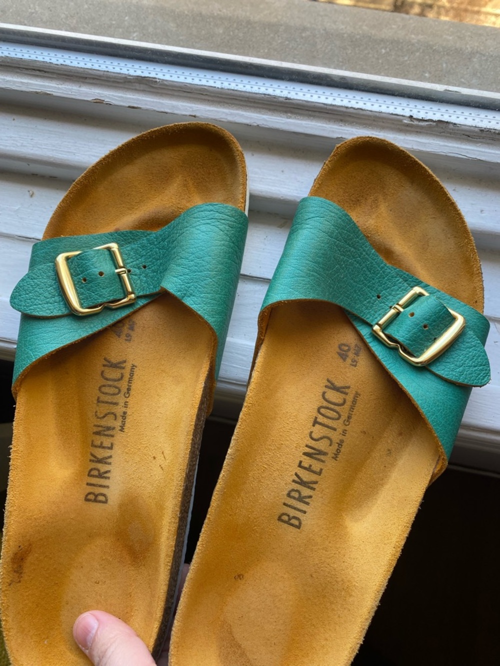 Birkenstock Madrid Sandals size 40 green limited edition